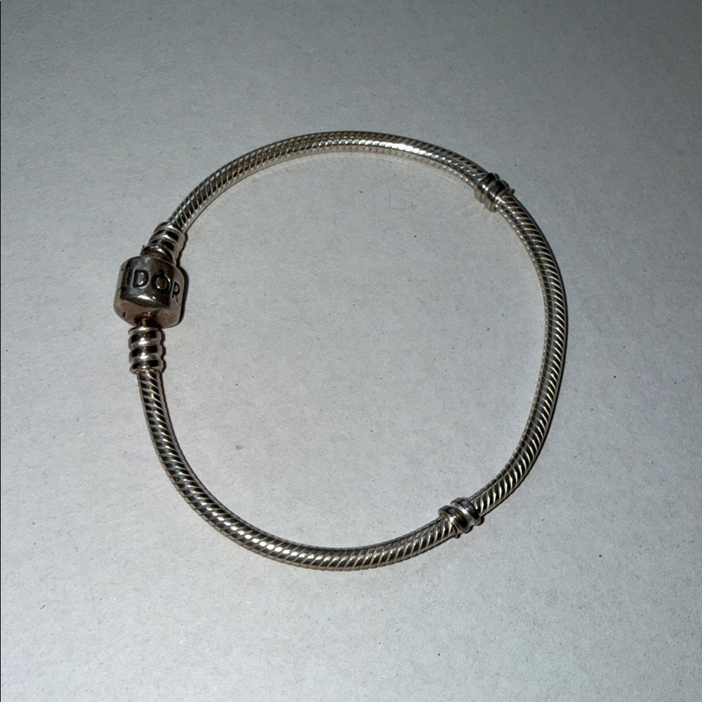 Pandora Barrel Clasp Twisted Silver Bracelet
